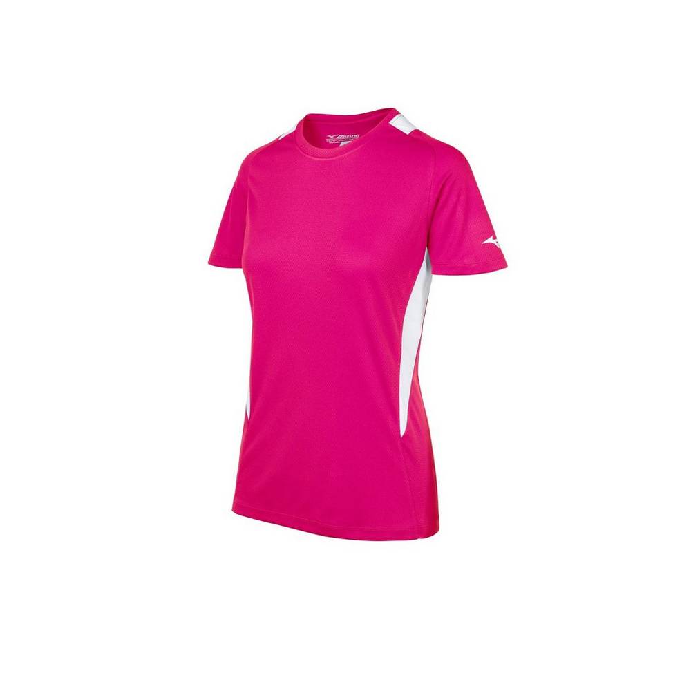 Mizuno Women's Softball Crew Neck Jersey Pink/White (350964-NSK)